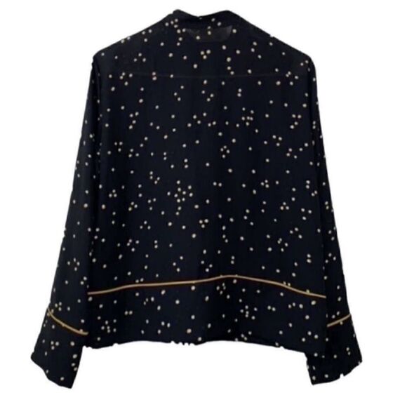 H&M Polka Dot Black & Cream Blouse(Size 4) - Picture 2 of 5